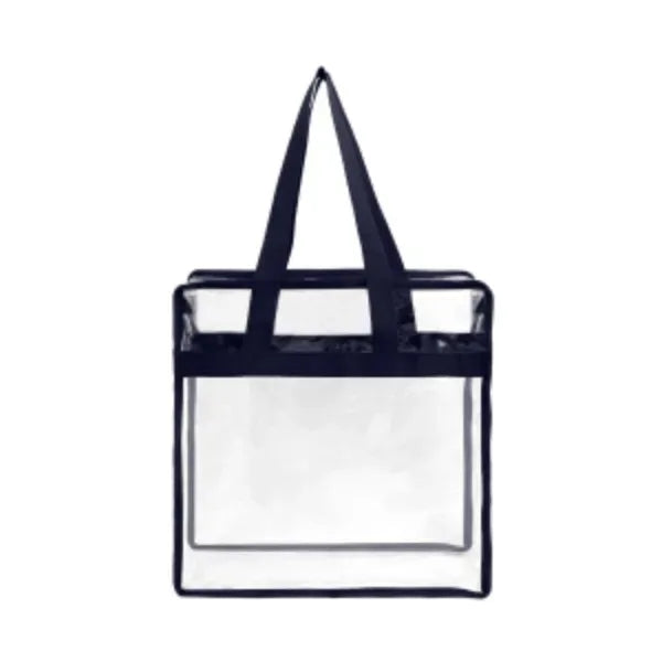 Stadium Approved Clear Zipper Tote Bag ( 12" x 12" x 6" )