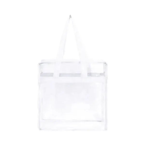 Stadium Approved Clear Zipper Tote Bag ( 12" x 12" x 6" )