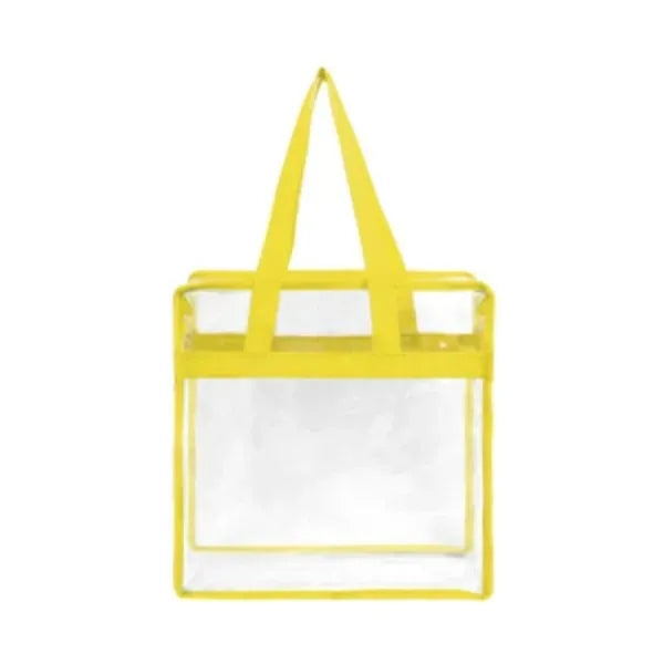 Stadium Approved Clear Zipper Tote Bag ( 12" x 12" x 6" )