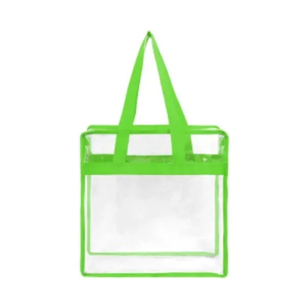 Stadium Approved Clear Zipper Tote Bag ( 12" x 12" x 6" )