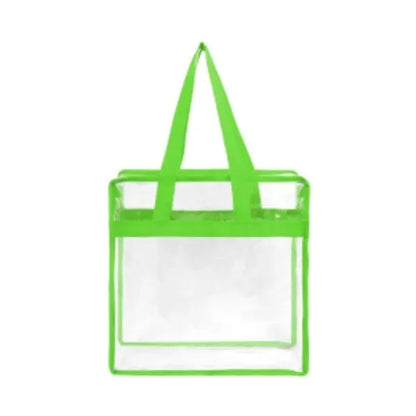 Stadium Approved Clear Zipper Tote Bag ( 12" x 12" x 6" )