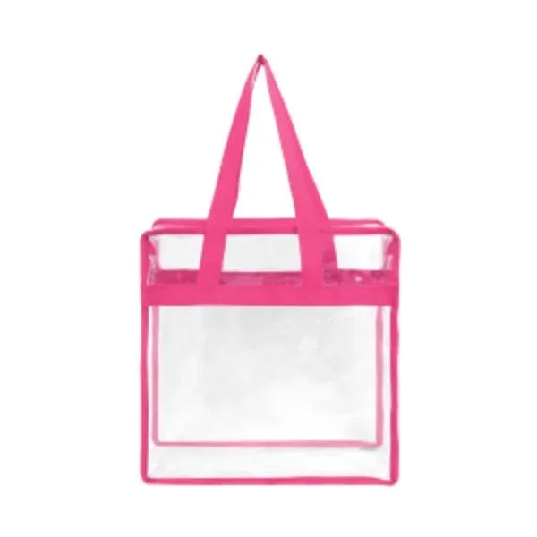 Stadium Approved Clear Zipper Tote Bag ( 12" x 12" x 6" )