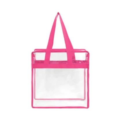 Stadium Approved Clear Zipper Tote Bag ( 12" x 12" x 6" )