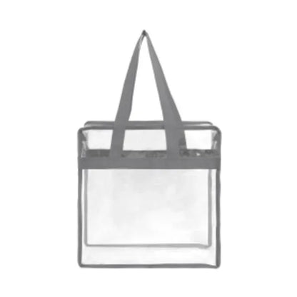 Stadium Approved Clear Zipper Tote Bag ( 12" x 12" x 6" )