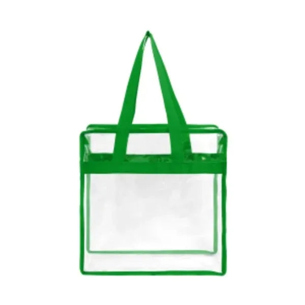 Stadium Approved Clear Zipper Tote Bag ( 12" x 12" x 6" )