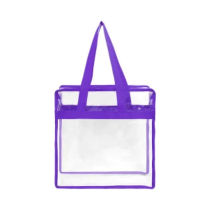 Stadium Approved Clear Zipper Tote Bag ( 12" x 12" x 6" )