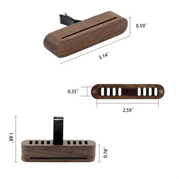 Car Air Freshener Wood Fragrance Perfume Vent Diffuser Fit