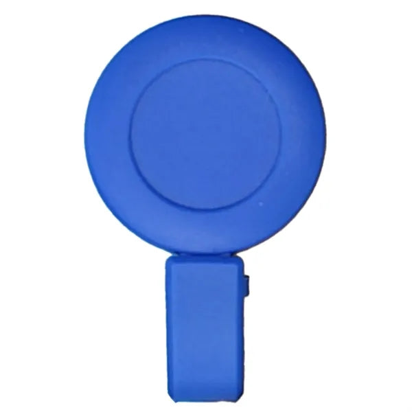 Retractable Round Badge Reel Holder w/ Plastic Foldable clip