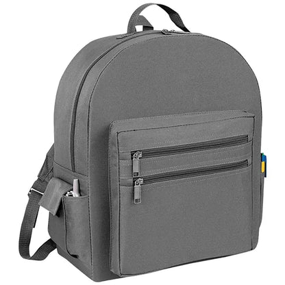 Premium 600D Multi-Zipper Essentials Backpack 12"x16.5"x5"