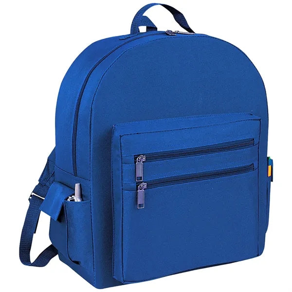 Premium 600D Multi-Zipper Essentials Backpack 12"x16.5"x5"