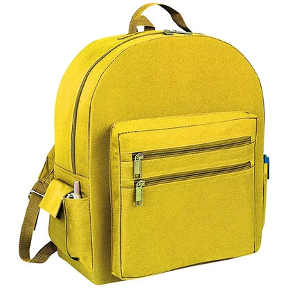 Premium 600D Multi-Zipper Essentials Backpack 12"x16.5"x5"