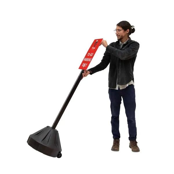 60" Rover Portable Sign Post Single-Sided Kit