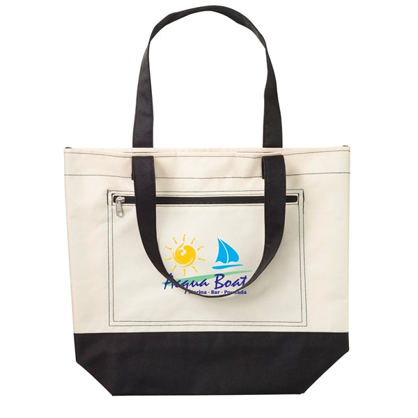 Boat and Beach Tote Bag