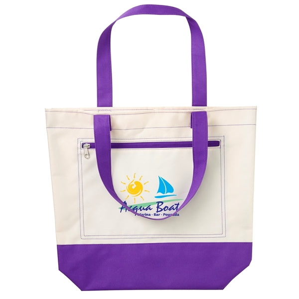 Boat and Beach Tote Bag