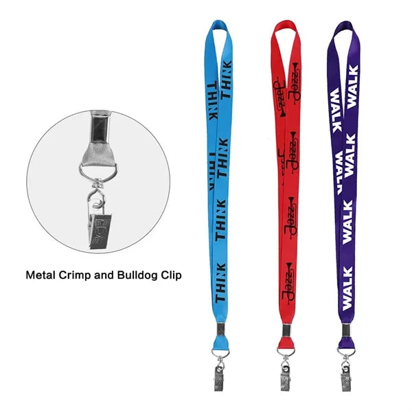 Full Color Dye Sublimated Lanyard With Bulldog Clip