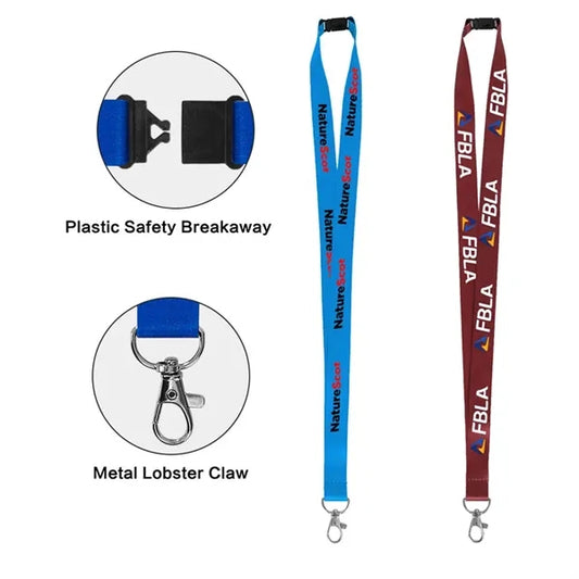 Full Color Dye-Sublimated Lanyard with Plastic Breakaway