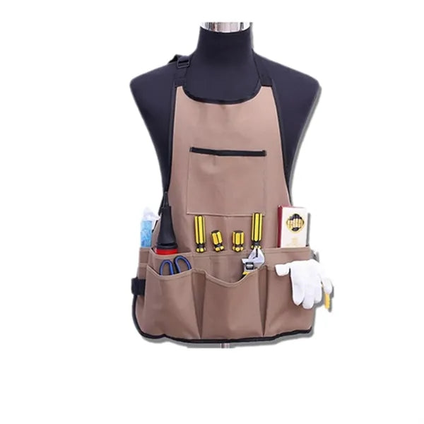 Oxford Cloth Work Apron With Tool Pockets