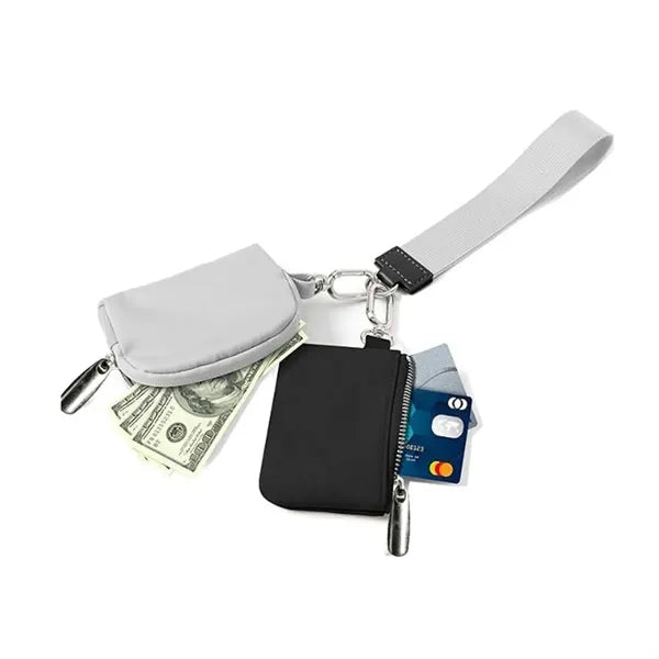 Portable Keychain Wallet Women Detachable Mini Zipper
