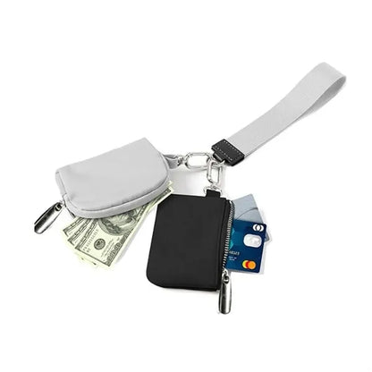 Portable Keychain Wallet Women Detachable Mini Zipper