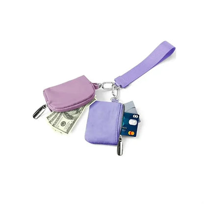 Portable Keychain Wallet Women Detachable Mini Zipper
