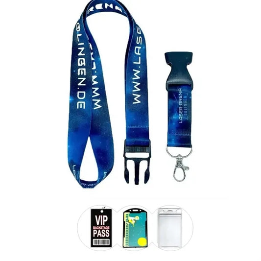 MOQ 10 pcs 1" Wide Breakaway Sublimation Lanyard