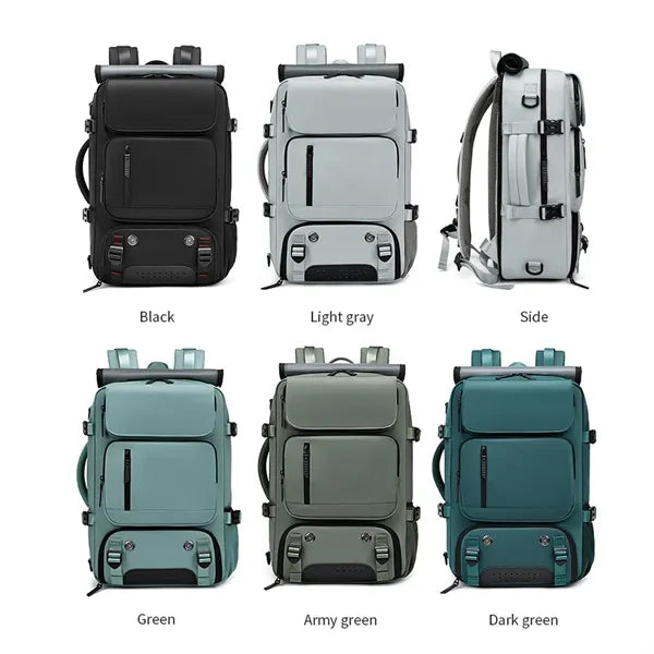 Carry-On Travel Backpack Duffel Bag With Shoe Compartment