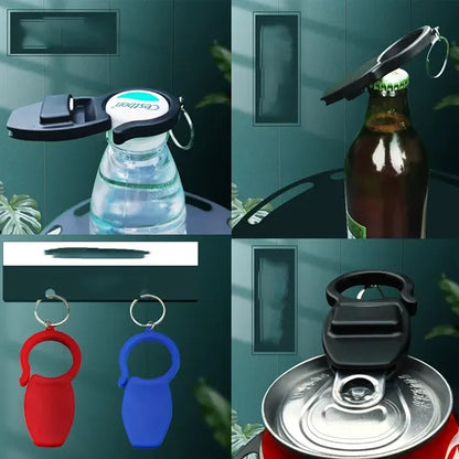 3 in 1 Multifunctiona Flat Bottle Opener With Keychain