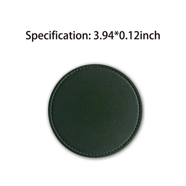 PU Leather Round Coasters Waterproof Heat Resistant