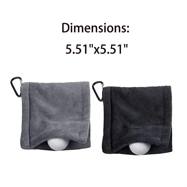 Golf Ball Towel With Clip Portable Cleaner Accessories