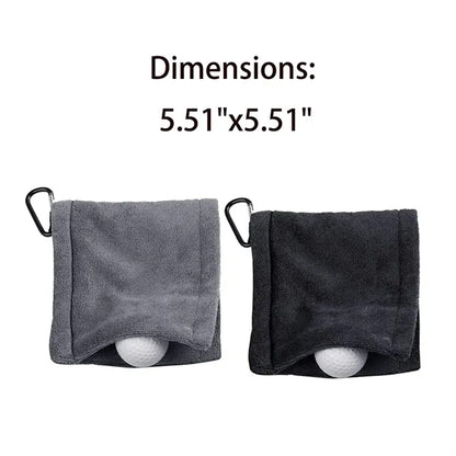 Golf Ball Towel With Clip Portable Cleaner Accessories