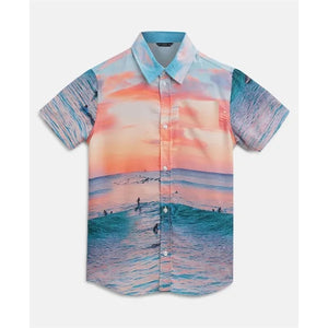 Reawo Dye Sublimation Hawaiian Shirt Stretch Poly