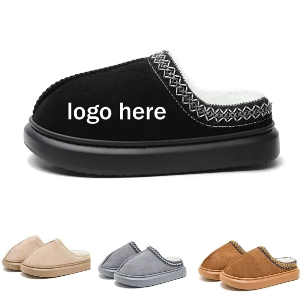 Fleece-Lined Warm Slippers