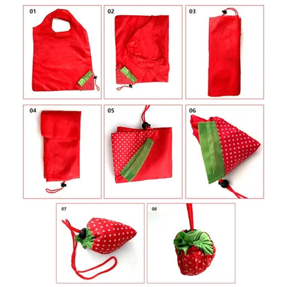 Foldable Shopping Strawberry Tote Bag