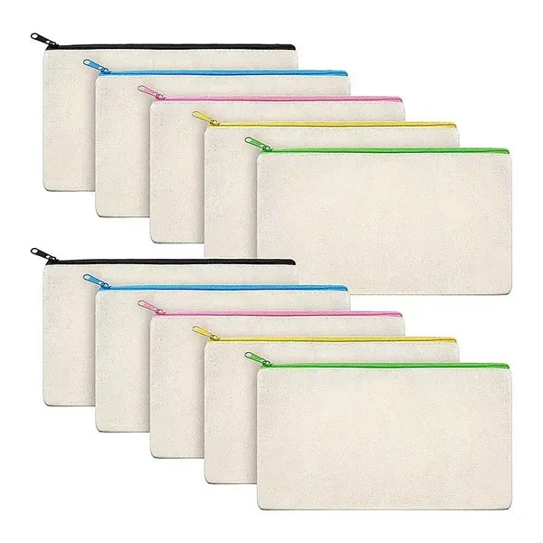 Printed Canvas Organizer Cosmetic Bag