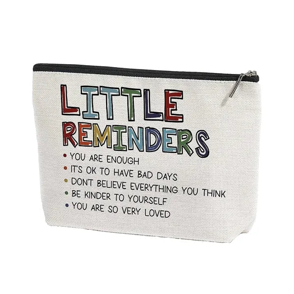 Printed Canvas Organizer Cosmetic Bag