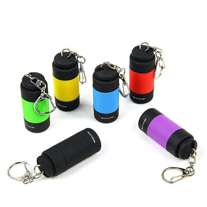 2-In-1 Mini Usb Rechargeable Flashlight Keychain