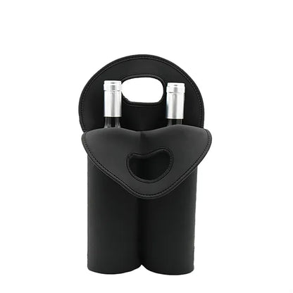 Double Bottle Neoprene Wine Beer Carrier Tote Bag