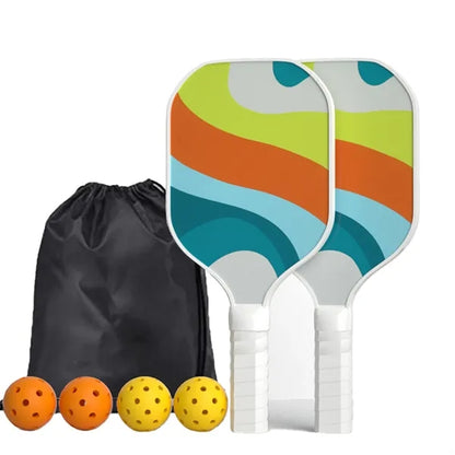 Full Plate Printing Wood Pickleball Set With Storage Bag