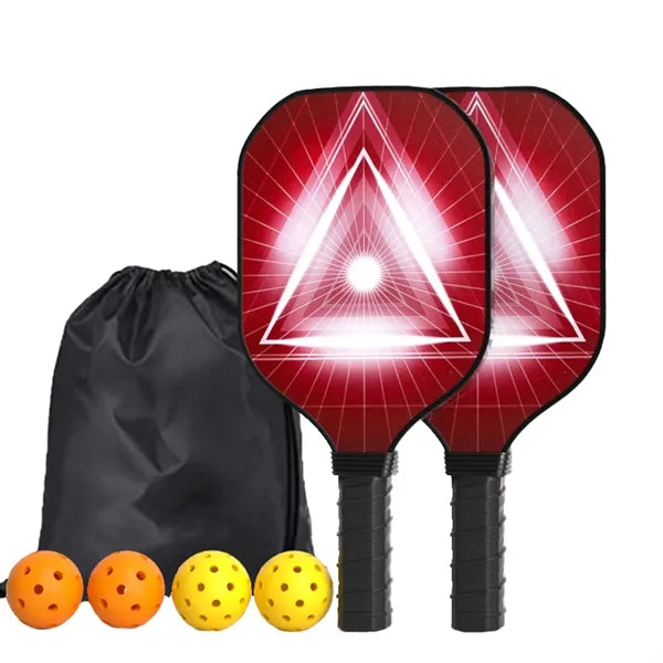 Full Plate Printing Wood Pickleball Set With Storage Bag
