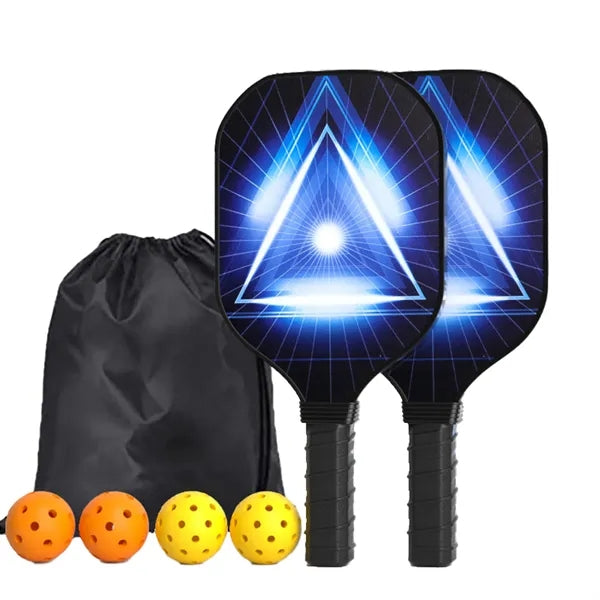 Full Plate Printing Wood Pickleball Set With Storage Bag