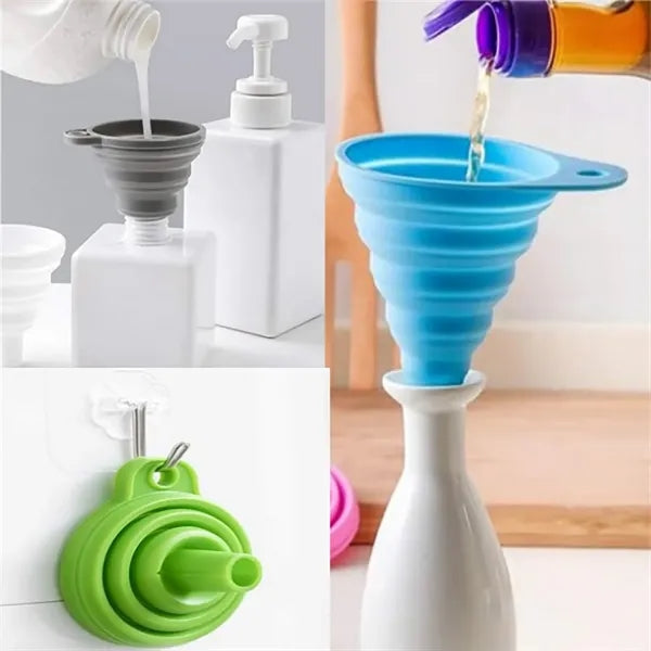 Silicone Creative Retractable Folding Kitchen Funnel