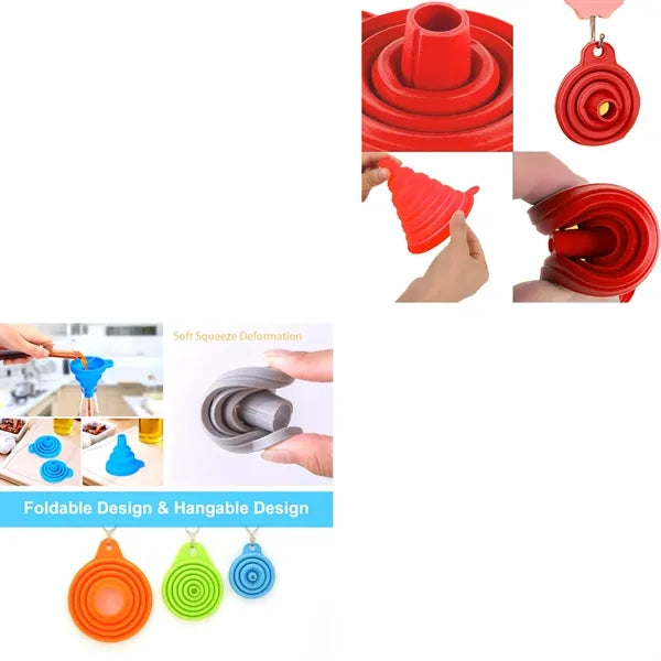 Silicone Creative Retractable Folding Kitchen Funnel