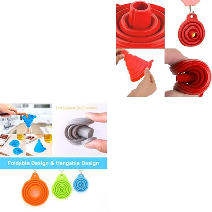 Silicone Creative Retractable Folding Kitchen Funnel