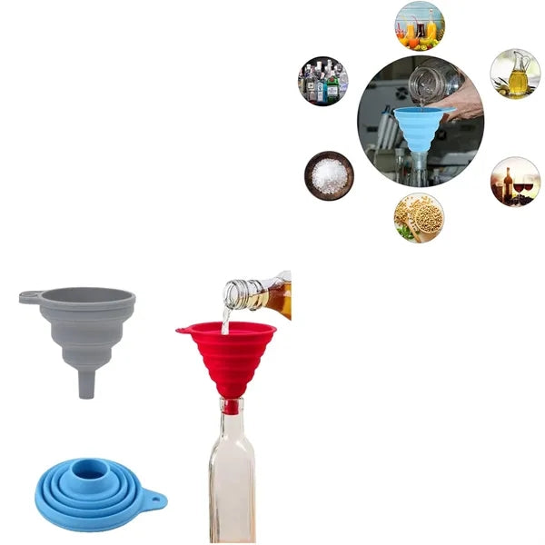 Silicone Creative Retractable Folding Kitchen Funnel