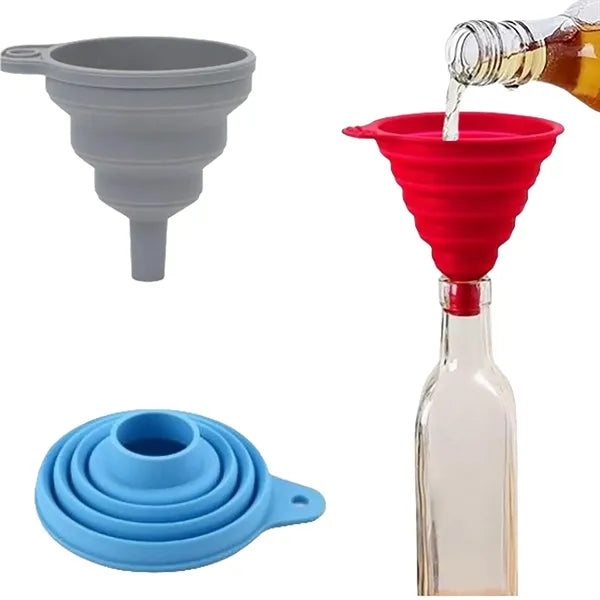 Silicone Creative Retractable Folding Kitchen Funnel