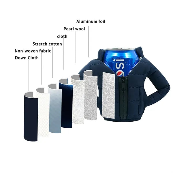 Down Jacket Can Cup Sleeve