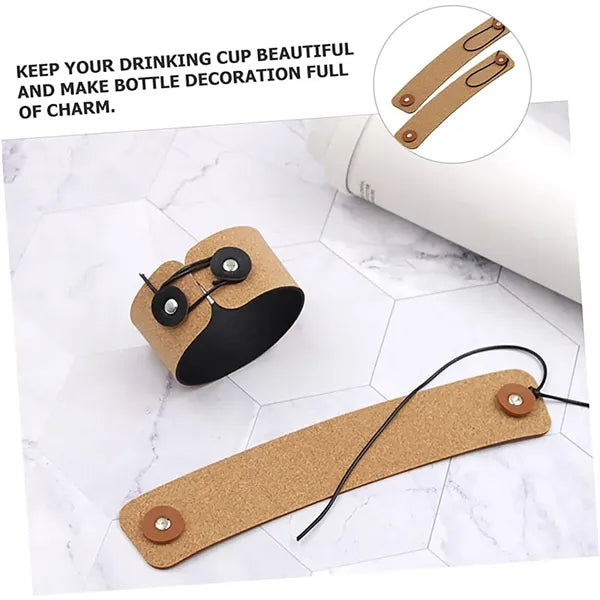 Cup Sleeve Adjustable Holder/ Foldable Leather Cover