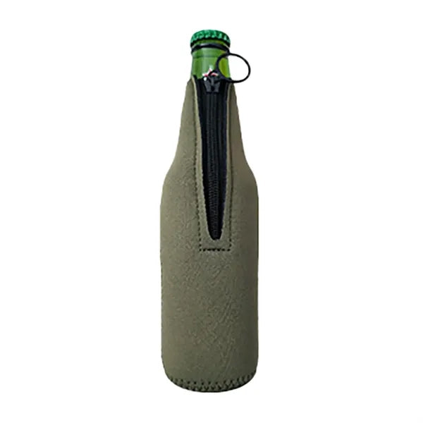 12 Oz Neoprene Zipper Cup Sleeve/ Beer Mug Sleeve