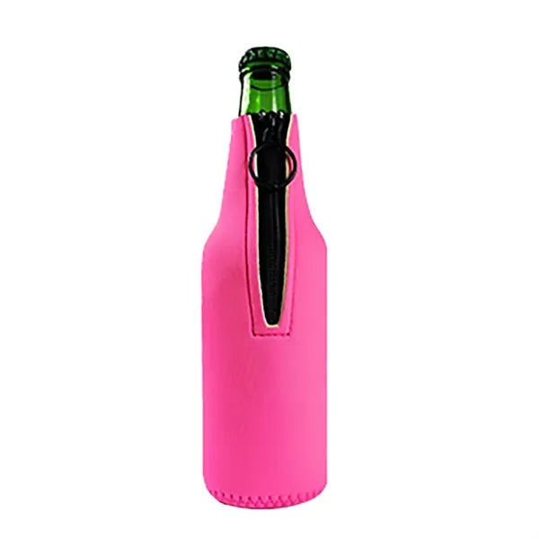 12 Oz Neoprene Zipper Cup Sleeve/ Beer Mug Sleeve