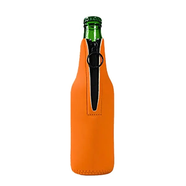 12 Oz Neoprene Zipper Cup Sleeve/ Beer Mug Sleeve